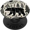Vintage Wilderness Nature Camping Appare Vintage Orso Montagna Foresta Escursion PopSockets PopGrip Adesivo