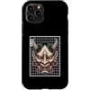Hannya Oni By Tokyo-Waves Custodia per iPhone 11 Pro Hannya Oni Grid Devil Yokai - Maschera da tatuaggio giapponese con diavolo