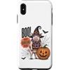 Vintage Halloween Farm Custodia per iPhone XS Max Boo Whos Oinking There Funny Halloween Witch Pig
