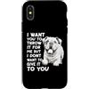 Regalo per il proprietario del cane, com Custodia per iPhone X/XS Bulldog inglesi Abbigliamento da passeggio Bulldog per
