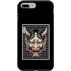 Japanese Aesthetic by Tokyo Waves Custodia per iPhone 7 Plus/8 Plus Hannya Oni Grid Devil Yokai - Maschera da tatuaggio giapponese con diavolo
