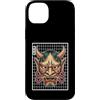 TOKYO WAVES Oni Mask Designs Custodia per iPhone 14 Plus Maschera giapponese del diavolo Hannya giapponese Oni Grid Yokai Oni