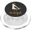 Geometric Bird Divertente uccello gioco di parole geometrico pollo Triangull PopSockets PopGrip per MagSafe