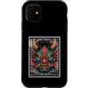 Hannya Oni Mask Aesthetic By TW Custodia per iPhone 11 Hannya Oni Grid Devil Yokai - Maschera da tatuaggio giapponese con diavolo