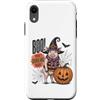 Vintage Halloween Farm Custodia per iPhone XR Boo Whos Oinking There Funny Halloween Witch Pig