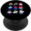 Kawaii Halloween Spirits LGBTQ+ Pride Mo LGBTQ Fantasmi Gay Pride Queer Ally Supporto Carino Halloween PopSockets PopGrip Adesivo