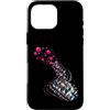 Pink Cowgirl Disco Custodia per iPhone 16 Pro Max Retro Disco Ball Polka Dots trasformandosi in piastrelle a specchio
