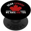 PeeKay Apparel - Fun Caro Canada, non siamo d'accordo anche con la satira delle foglie d'acero PopSockets PopGrip Adesivo