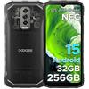 DOOGEE Blade10 Ultra telefono cellulare infrangibile libero, 32 GB+256 GB/2 TB cellulare resistente Android 15, 6,56 fotocamera 50 MP+8 MP cellulare rugerizzato Dual 4 G, Octa Core Smartphone/NFC