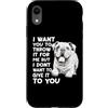 Regalo per il proprietario del cane, com Custodia per iPhone XR Bulldog inglesi Abbigliamento da passeggio Bulldog per