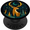 Mystical Woodland Stag Starburst Designs Cervi retrò metà secolo luna crescente foresta PopSockets PopGrip Adesivo