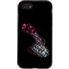Pink Cowgirl Disco Custodia per iPhone SE (2020) / 7/8 Retro Disco Ball Polka Dots trasformandosi in piastrelle a specchio