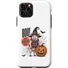 Vintage Halloween Farm Custodia per iPhone 11 Pro Boo Whos Oinking There Funny Halloween Witch Pig
