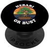 Bonsai Artist Japanese Gardening Apparel Bonsai Tree Nebari Or Bust Vintage Sunset Gardening PopSockets PopGrip Adesivo