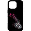 Pink Cowgirl Disco Custodia per iPhone 16 Pro Retro Disco Ball Polka Dots trasformandosi in piastrelle a specchio