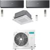 Hisense Climatizzatore Condizionatore Hisense Energy Pro X BLACK Wifi + Cassetta R32 Trial Split Inverter 9000 + 9000 + 12000 BTU con U.E. 4AMW81U4RJC Classe A++/A+