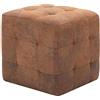 Generico Pouf 2 pz Marrone 30x30x30 cm in Similpelle Scamosciata,Mobili,Poggiapiedi,Marrone,3.68 kg,278382