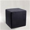 AM DESIGN Pouf, POUFF, Puff, PUF, CUBO, Microfibra, sfoderabile, poggiapiedi, Seduta, Design, Made in Italy (Nero)