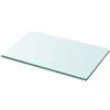 Fengshui Mensola trasparente in vetro temperato, 30 x 15 cm, stabile ripiano in vetro con portata di 15 kg, per parete lamellare, elemento decorativo moderno per appartamenti e negozi