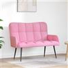 Kaloriko Divano a 2 Posti Rosa 115 x 61 x 87 cm Tessuto Poliestere Struttura in Legno e Metallo Ideale per Soggiorno e Camera da Letto Comfort e Stile