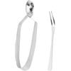 GARVALON Pinza per Lumache in Acciaio Inox, Set 1 Pezzo per Cena | Uso Pratico, Resistente al Calore e Alta Robustezza, Finitura Argento, Utensile Multiuso per Tavola