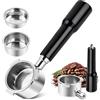 Dokpav Portafiltro Senza Fondo da 51mm con 3 Orecchie, 2 Cestelli Filtro | Compatibile con Macchine da Caffè EC680/EC685/EC885, Espresso Portafiltro con Manico, 2 Cestelli Filtro Acciaio Inox
