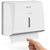 BAKAJI Dispenser da Muro Bagno per Carta Distributore da Parete Salviette 27.5x10x20 cm