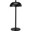BERARDI Lampada da Tavolo OSTUNI Portatile e Ricaricabile, Nera, 12x30 cm, LED, Stile Moderno