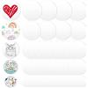 Swpeet 50Pcs 2 Pollici / 2,6 Pollici / 2,75 Pollici / 3,5 Pollici / 4 Pollici di Spessore 1mm Kit di Fogli di Cerchio in Acrilico Trasparente, Fogli Vuoti di Ornamento di Disco Trasparente Rotondo