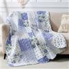 Qucover Copriletto Trapuntato Matrimoniale Patchwork, Copriletto Singolo Copriletti Ultrasuoni in Poliestere Leggere, Trapunta Sottile Estivo Primaverile (Viola, 150x200cm)