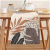 Hanrunsi Runner da Tavola Pianta, Foglie Tropicali Boho Moderno Estivo Decorazioni Per Tovaglia In Lino Resistente Al Calore Per Tavolo da Pranzo per Feste Matrimonio Festivo 40 x 140 cm