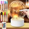 Behogan Lampada da comodino con lavagna a LED, luce notturna 3D, con penna cancellabile, regalo di Natale, lampada creativa fai da te, scrittura cancellabile, luce notturna per la festa dei bambini