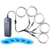 LQTSLFM Filo LED 5 in 1 Fili EL a Batteria Fili Neon Super Luminoso Filo Neon LED Flessibile Filos Elettroluminescente per Halloween, Festa, Abbigliamento, DIY(Blu Ghiaccio)