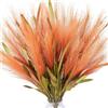 FALSKT 6 Pezzi Fiori Finti Pampas 50 cm Pampas Decorative Arancione | Fiori Finti per Decorazioni, Erba di Pampa Artificiale Fiori Essiccati di Bunny Tails per Matrimoni, Feste Boho Arredamento