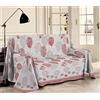 PENSIERI DELICATI Telo Copridivano 180 x 290 cm Made in Italy, Telo Copritutto 100% Cotone Puro, Fantasia Palloncini Rosso, Ideale come Telo Arredo, Salvadivano o Copriletto Estivo (1 Piazza)