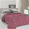 PENSIERI DELICATI Telo Copriletto Matrimoniale 260 x 280 cm, 100% Cotone Pique, Ideale Come Telo Arredo, Coperta Salva Letto 2 Piazze, Fantasia Palla Rosso, 100% Made in Italy