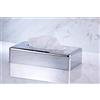 VINN DUNN BESPOKE VINN DUNN - Dispenser rettangolare per fazzoletti, dispenser per fazzoletti Kleenex per il viso, dispenser per tovaglioli, per bagno, piano di lavoro, tavolo da trucco, colore: argento cromato