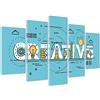 ConKrea Quadro su Tela Canvas - INTELAIATO - Pronto da Appendere - Motivazionale - Idee Idea Psicologia - Marketing - 170x86cm (cod.2240)