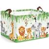 Clastyle Cesto Biancheria Sporca Animali Cesta Giochi Bambini Pieghevole | 21L Cestino Portaoggetti per Giocattoli Vestiti, Portabiancheria Salvaspazio Pieghevole, Scatola Porta Oggetti Piastra Base
