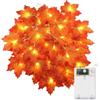 KARELLS Foglie di Acero Luci,Addobbi autunnali Lucine,Decorazioni Autunnali,3 metri/20 LED Stringa,Autunno Foglia d'acero Ghirlanda Luci,per Esterno,Casa,Halloween,Partito,Decorazione di Natale