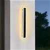 ZTWLEED Applique Esterno LED 8W 40CM Nero IP65,Luce Bianco Caldo 3000K | Lampada Da Parete Impermeabile,Luce Decorativa Lunga Per Villa,Giardino,Balcone,Terrazzo,Ingresso,110-240V