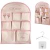duozoanz Tasca Portaoggetti Letto Organizer per Divano Comodini Sospesi, Organizzatore da Parete con 7 Scomparti Piccolo Stile Fresco Borsa in Tessuto di Grande Capacità Ideale per Riporre Piccoli Oggetti