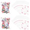 SOFPLATE 1 scatola Da 200 pezzi Da 3x5 pollici A Forma di Cuore Sacchetti per Dolcetti Sacchetti In Cellophane per San valentinos Trasparenti Stampati Richiudibili Autosigillanti In OPP per Biscotti C