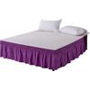 Generic Mantovana per letto a incastro per letto matrimoniale, Fodera per letto matrimoniale a balze (Viola, Matrimoniale)