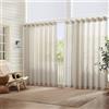 Threadmade Elrene Home Fashions Carmen - Tenda a pannello trasparente extra larga e resistente alle intemperie per interni ed esterni, con fermatenda coordinati, per portico, pergolato, patio, terrazza, 295 x