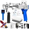 Eucrast Kit base per tufting tappeti, con trimmer per tappeti, tessuto trapuntato, pistola per tufting 2 in 1, adatto per principianti o appassionati esperti di tufting di tappeti (blu)