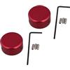 Generico 2 Set Topper Dell'interruttore a Pedale Berretto Per Chitarra Rubinetto Pulsante a Pedale Toppers Per Chitarra Toccando Viti Tappo Per Unghie Del Piede Della Chitarra Vite Rosso