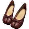 YXADGML Tabi Ballerine da Donna Eleganti Décolleté da Donna in Pelle con Punta Divisa. Suole con Tacco Basso firmate pieghettate