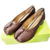 YXADGML Tabi Ballerine da Donna Eleganti Décolleté da Donna in Pelle con Punta Divisa. Suole con Tacco Basso firmate pieghettate