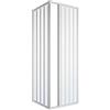 Yellowshop - Box Doccia Angolare 2 Lati Carmen con Apertura a Soffietto Pieghevole Quadrato Rettangolare - PVC Bianco, Reversibile, Salvaspazio - Facile da Montare - Made in Italy (Bianco, 90x90 cm)